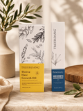 Coffret Le Rituel Renaissance – Huile Thrive Hair Growth Oil 60ml et Sérum Roll-On Rosemary 25ml Truerdang